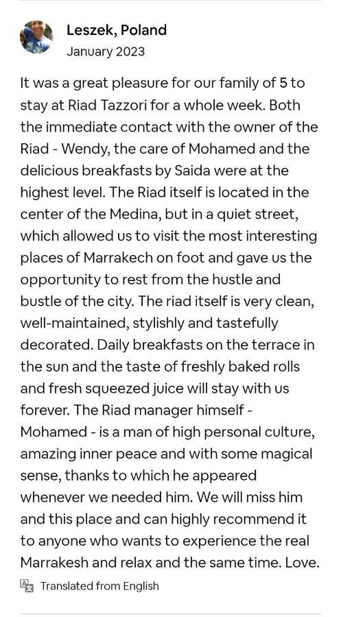 Riad Tazzori Marrakesh Exterior photo